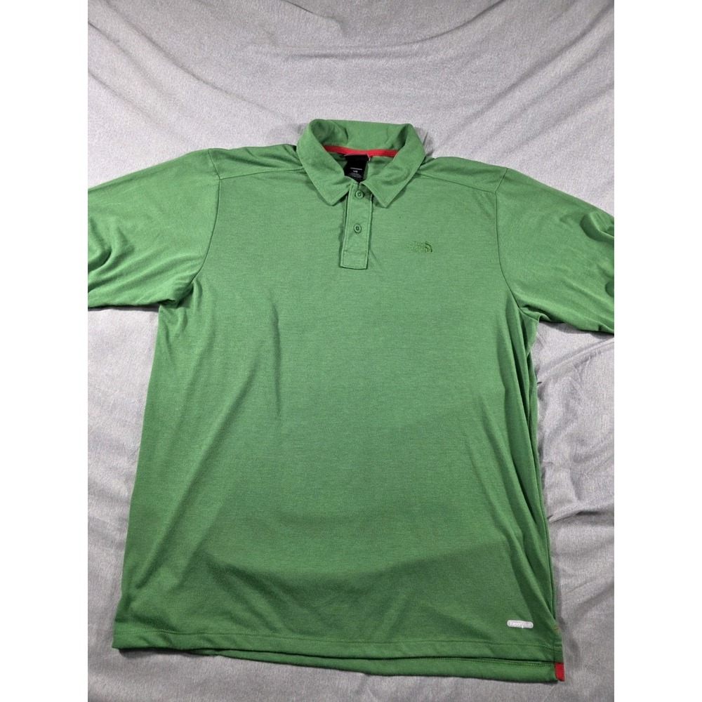The North Face Vapor Wick Short Sleeve Polo Shirt Men's Large Green